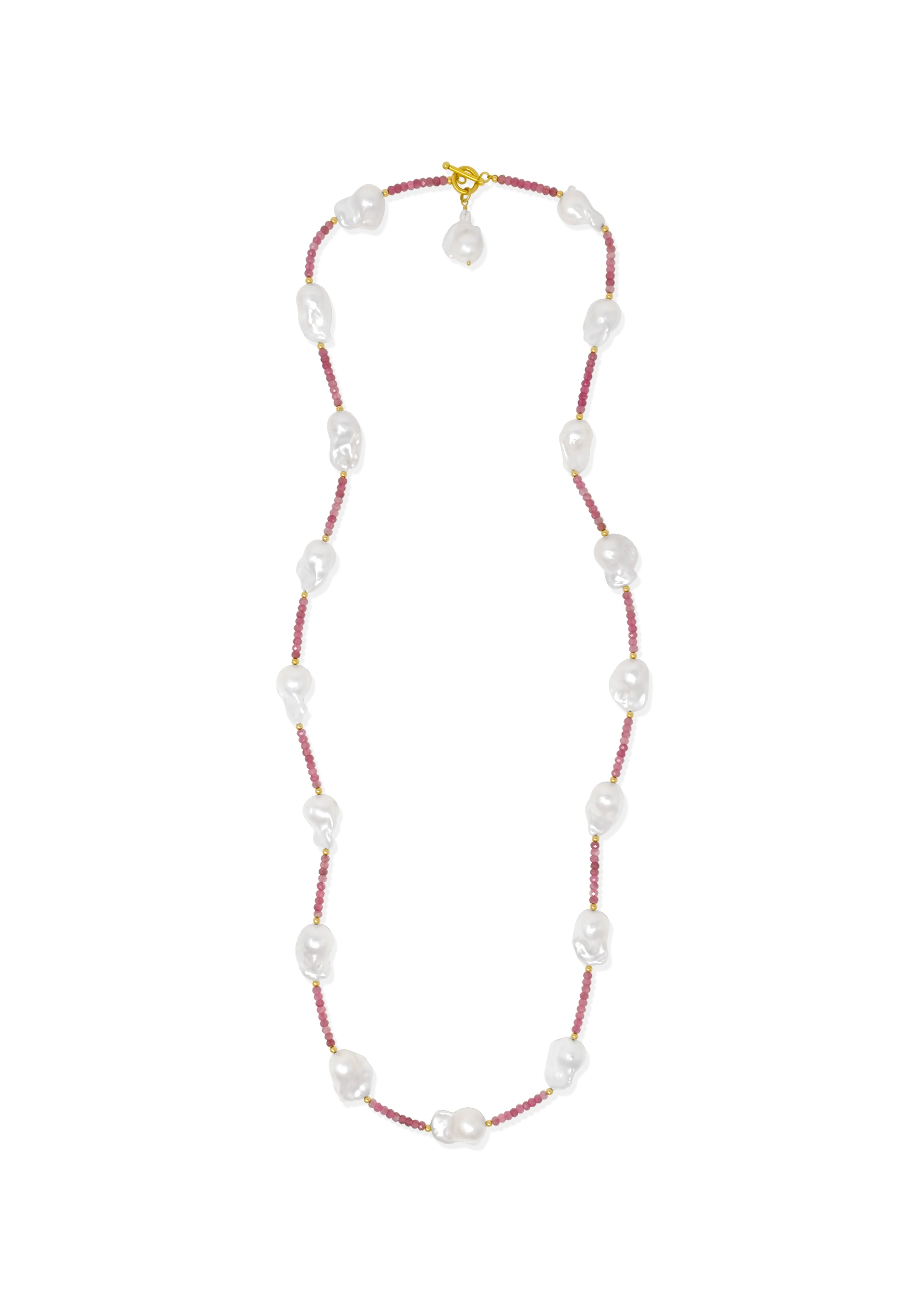 Lotus 18-Pearl Segmenti Necklace